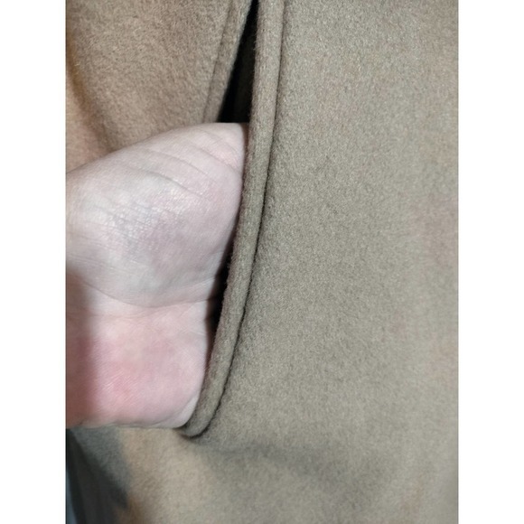 Forecaster Of Boston VINTAGE Camel Brown Long Trench Coat 100% Wool  Size 7/8 - Picture 4 of 8